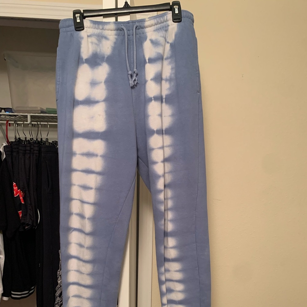 Mens Pacsun Blue Tie-Dye Joggers